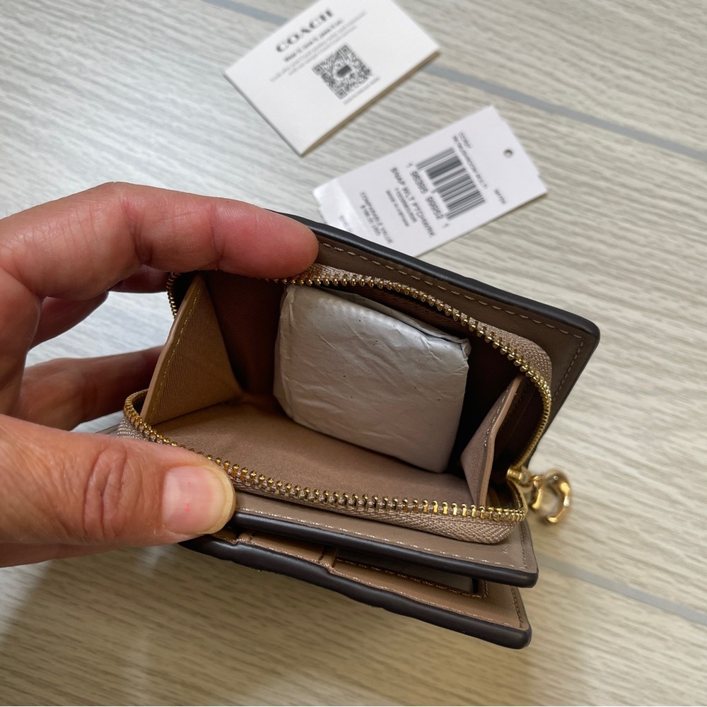 Coach Snap Wallet Leather Patchwork Snake Print B… - image 11